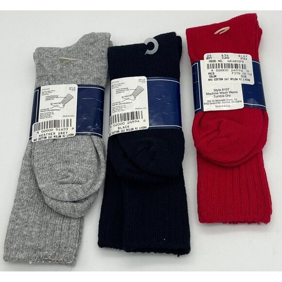 Royal Knights Men's Dress Socks Fits Sizes 10-13 Lot of 3 Red Black Gray NEW - Picture 2 of 5